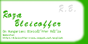 roza bleicoffer business card